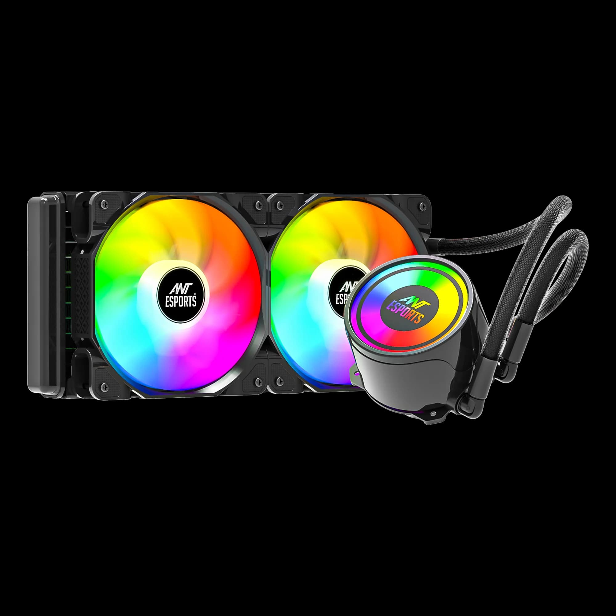 Ant Esports CPU Cooler ICE-240 ARGB With Heatsink - Black